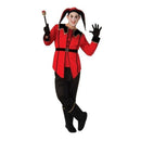 Court Jester Costume Adult Medieval Red Joker Suit 1