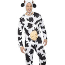 Cow Costume Adult Jumpsuit with Udders Headpiece 2