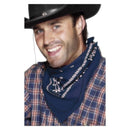 Cowboy Bandana Adult Blue Western Design Costume Accessory 1