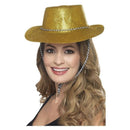 Cowboy Glitter Hat Adult Gold 2