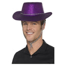 Cowboy Glitter Hat Adult Purple 2