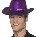 Cowboy Glitter Hat Adult Purple 1