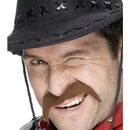 Cowboy Tash Brown Adult Self Adhesive Wild West Costume Accessory 2