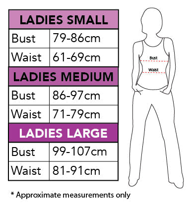 Size Chart Crimson Demoness Costume