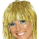 Cyber Tinsel Wig Adult Gold Metallic 1