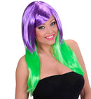 Purple/Green Bicolor Wig In Box