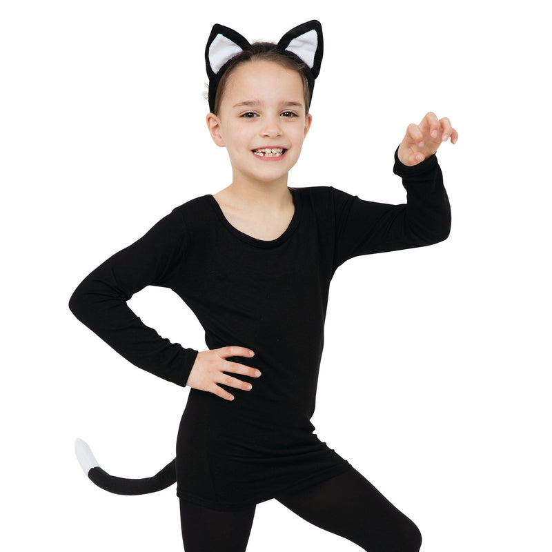 Cat Set Black Ears + Tail Instant Disguises Unisex_2 