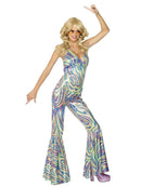 Dancing Queen Costume Adult Multi Coloured Jumpsuit 3