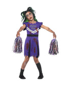 Dark Cheerleader Costume Child Purple Black 1