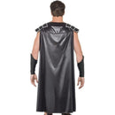 Dark Gladiator Costume Adult Black Tunic Cape Armcuffs 2