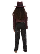 Dark Spirit Western Cowgirl Kids Costume Burgundy 3