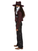 Dark Spirit Western Cowgirl Kids Costume Burgundy 4