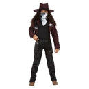 Dark Spirit Western Cowgirl Kids Costume Burgundy 1