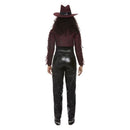 Dark Spirit Western Cowgirl Ladies Halloween Costume Jacket Chaps Hat Holster Mask 2
