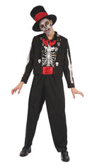 Day Of The Dead Bone Suit Adult Costume Male 1