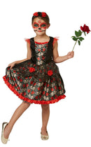 Day Of The Dead Girls Costume Red Rose Dress 1