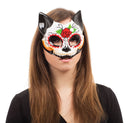 Day Of The Dead Kitty Half Mask G F Eye Masks Unisex 1