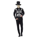 Day Of The Dead Senor Skeleton Costume Adult Black 1