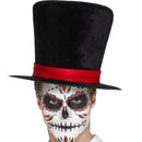Day Of The Dead Tall Top Hat Adult Felt Black 2