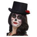 Day Of The Dead Top Hat with Roses 2