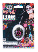 Day of The Dead Ring Pink Skull Costume Accessory 1