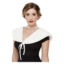 Deluxe 20s Faux Fur Stole White 1