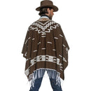 Deluxe Authentic Western Wandering Gunman Costume Adult Brown Poncho 3