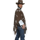 Deluxe Authentic Western Wandering Gunman Costume Adult Brown Poncho 4