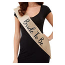 Deluxe Gold Glitter Bride To Be Sash Bachelorette Accessory 1
