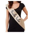 Deluxe Glitter Bride Tribe Sash Gold and Black 1