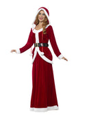 Deluxe Ms Claus Costume Adult Red Hooded Dress Belt 3