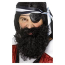 Deluxe Pirate Beard Adult Black Costume Accessory 2