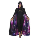 Deluxe Reversible Galaxy Ouija Cape Adult Black Purple 3