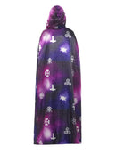 Deluxe Reversible Galaxy Ouija Cape Adult Black Purple 5