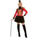 Deluxe Ringmaster Lady Costume Adult Red 1