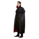 Deluxe Vampire Cape Black Velour Red Lining 2