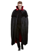 Deluxe Vampire Cape Black Velour Red Lining 3
