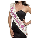 Deluxe Vintage Bride To Be Sash Adult Pink 2