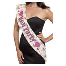 Deluxe Vintage Hen Party Sash Pink Bachelorette Party Accessory 1