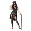 Voodoo Witch Doctor Costume Black Ladies Dress 1