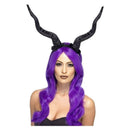 Demon Horns Headband Black Flexible Horror Costume Accessory 1