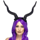 Demon Horns Headband Black Flexible Horror Costume Accessory 2