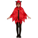Devil Hooded Cape Child Red 1