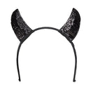 Devil Horns Sequin Black Halloween Costume Accessory 1