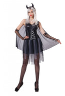 Devil Lady Black Adult Costume Female Uk Size 10 14 1