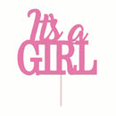 Diamond Cake Topper Light Hot Pink Its A Girl 1