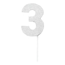 Diamond Cake Toppers Silver No. 3 1