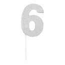 Diamond Cake Toppers Silver No. 6 1