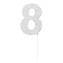 Diamond Cake Toppers Silver No. 8 1