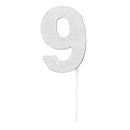 Diamond Cake Toppers Silver No. 9 1